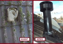 Pose sortie de ventilation en toiture – Tourcoing
