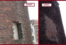 Reprise maçonnerie sur mur en brique – Lille