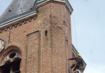 Pose feuillard paratonnerre sur l’église de Sainte Marie Capelle